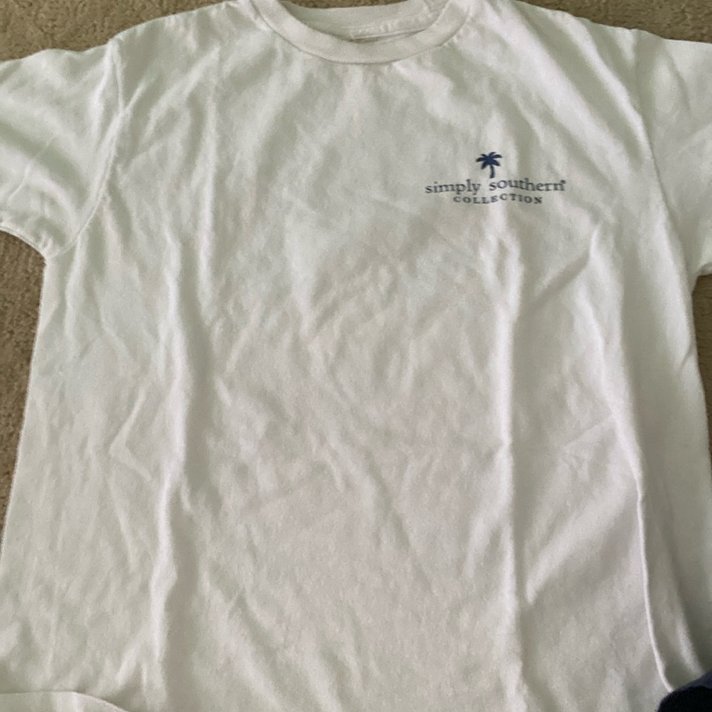 Simply Southern T-shirt, size youth small, white
